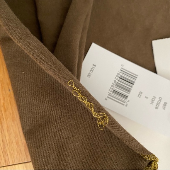 NWT Good American Cotton Exposed Seam Crop Long Sleeve Top 3 - Picture 6 of 11